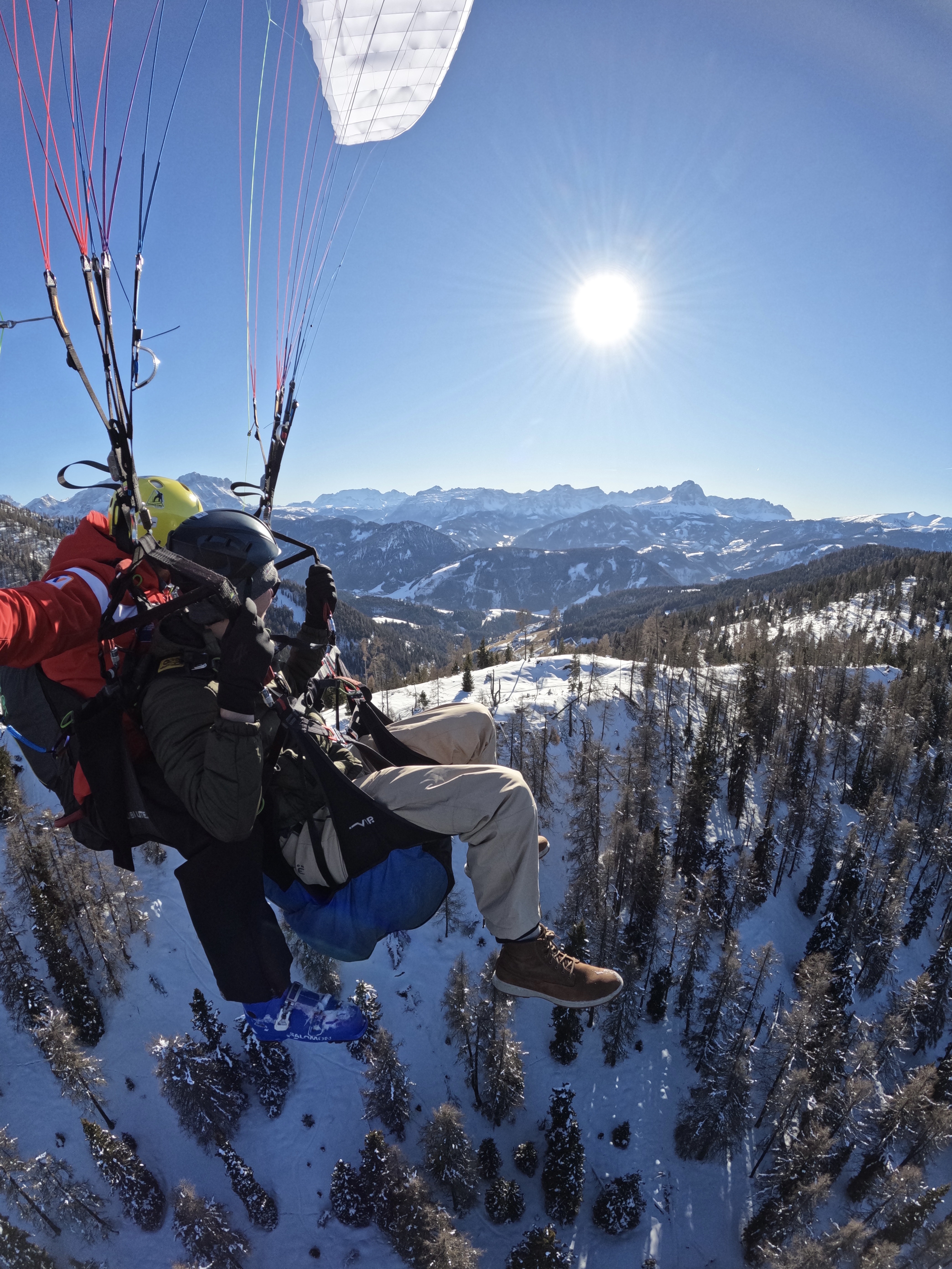 Jack paragliding during study abroad
