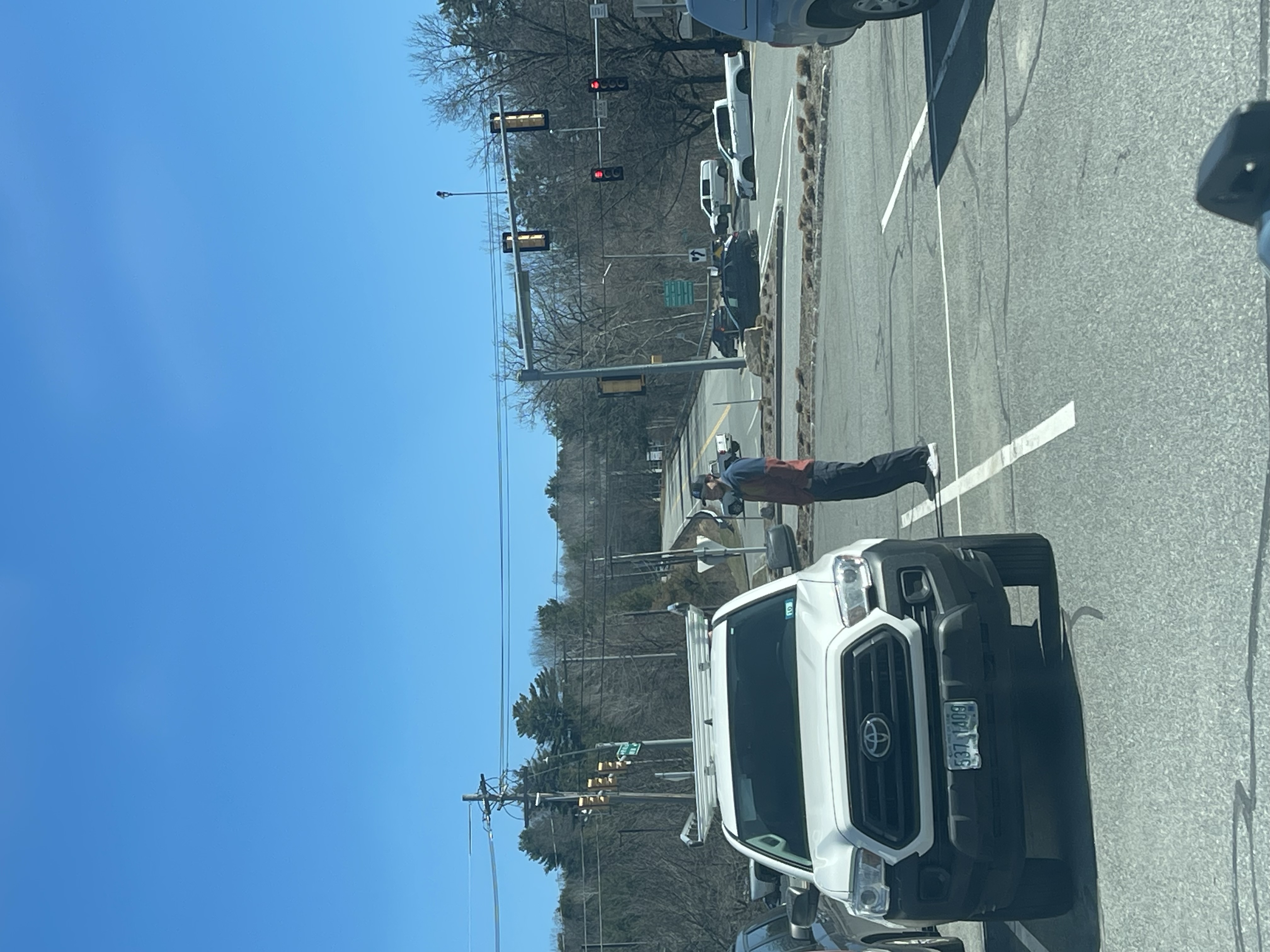 Jack pitching Pest OS to a pest control company in a parking lot in New Hampshire